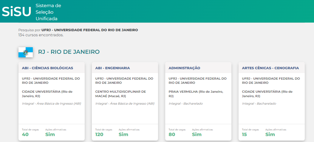 Administração no Sisu 2023: consulte notas de corte de todas