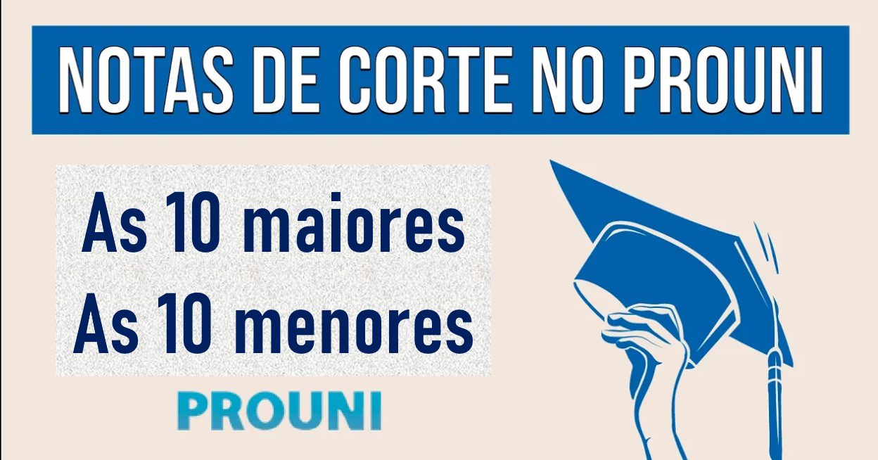As 10 maiores e as 10 menores notas de corte do Prouni
