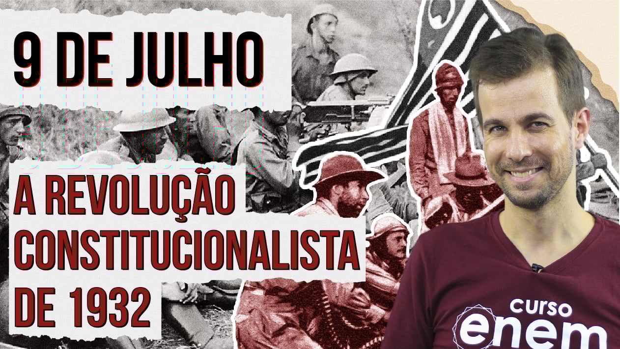 Curso Enem Gratuito lança aula especial sobre a Revolução Constitucionalista de 1932