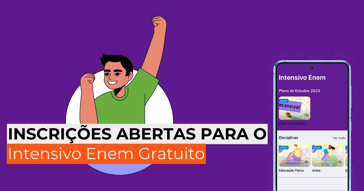 Inscrições abertas para o Intensivo Enem Gratuito