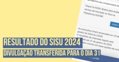 Divulgação do resultado do Sisu 2024 é transferida para o dia 31