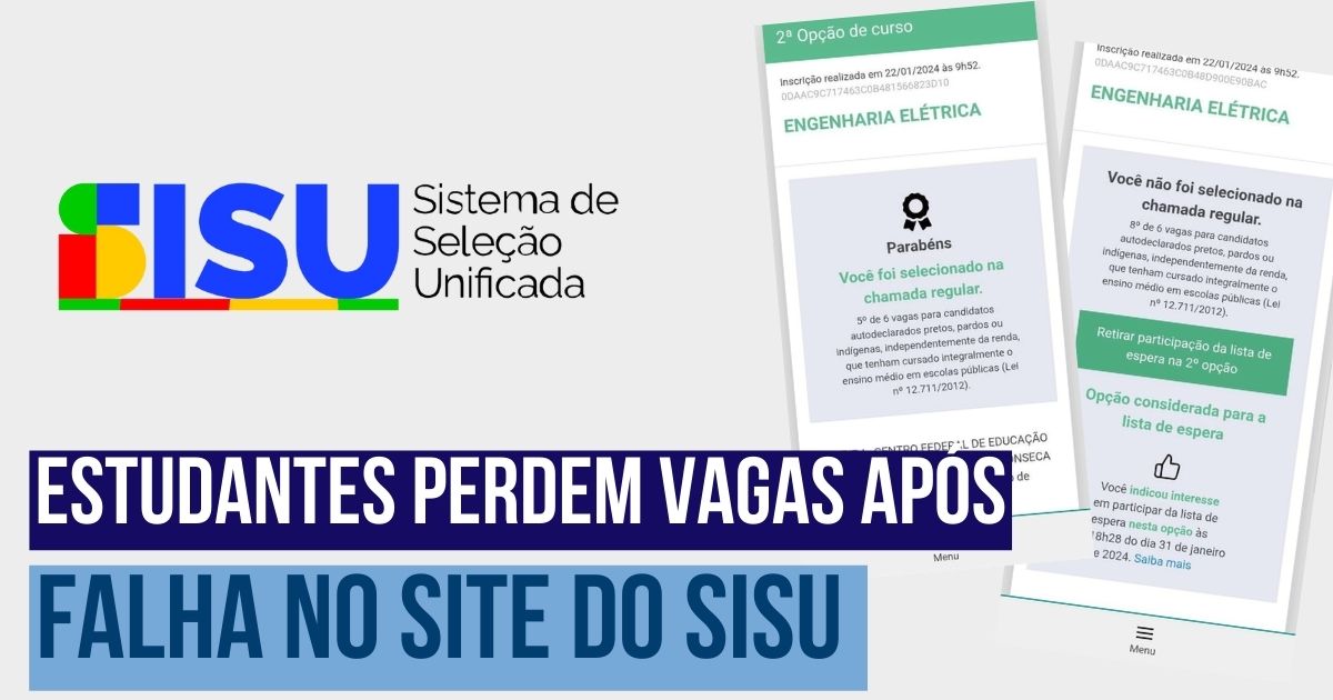 Estudantes perdem vagas após falha no site do Sisu