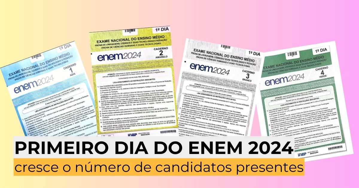 Cresce a presença dos estudantes no primeiro dia do Enem 2024