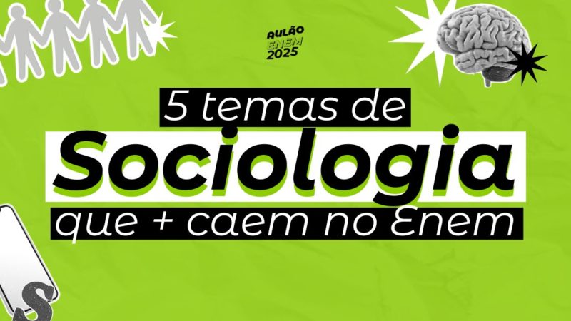 Top 5 temas de Sociologia que mais caem no Enem