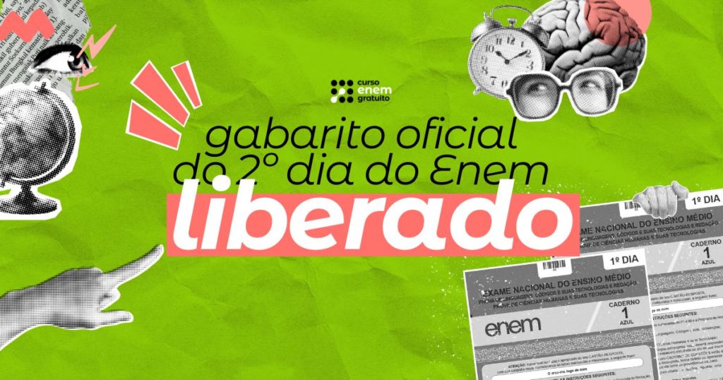 Gabarito oficial do Enem 2025 (2º dia) já está disponível! Veja como calcular sua nota