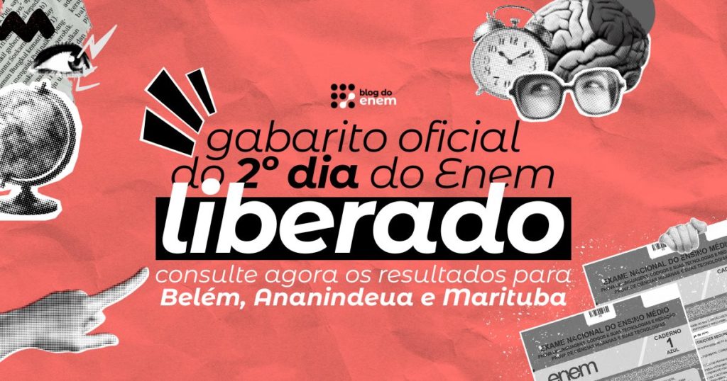 Gabaritos do 2º dia do Enem do Pará estão no ar: veja como acessar aqui!