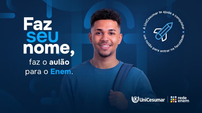 Vem aí os Aulões de revisão do Curso Enem Gratuito 