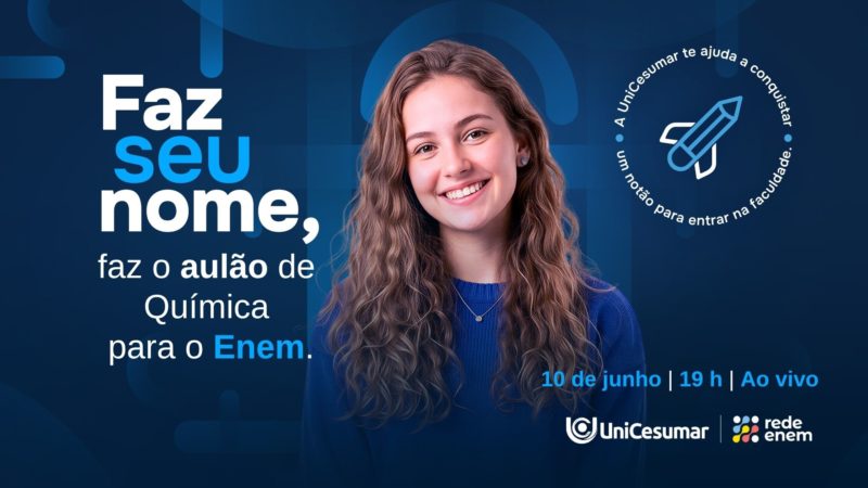 Hoje tem Aulão de Química gratuito para o Enem: participe ao vivo 